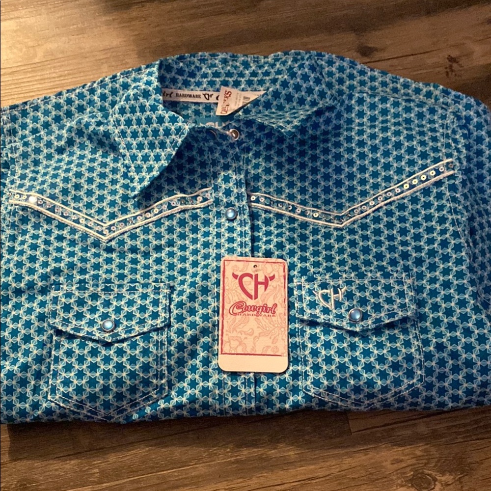 CH Blue Western Shirt with Embellishments